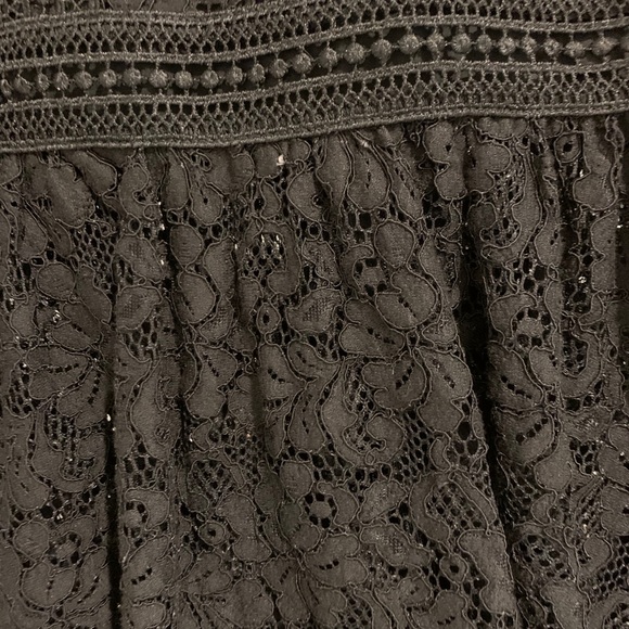 Zara XS black lace peplum blouse - Picture 4 of 7